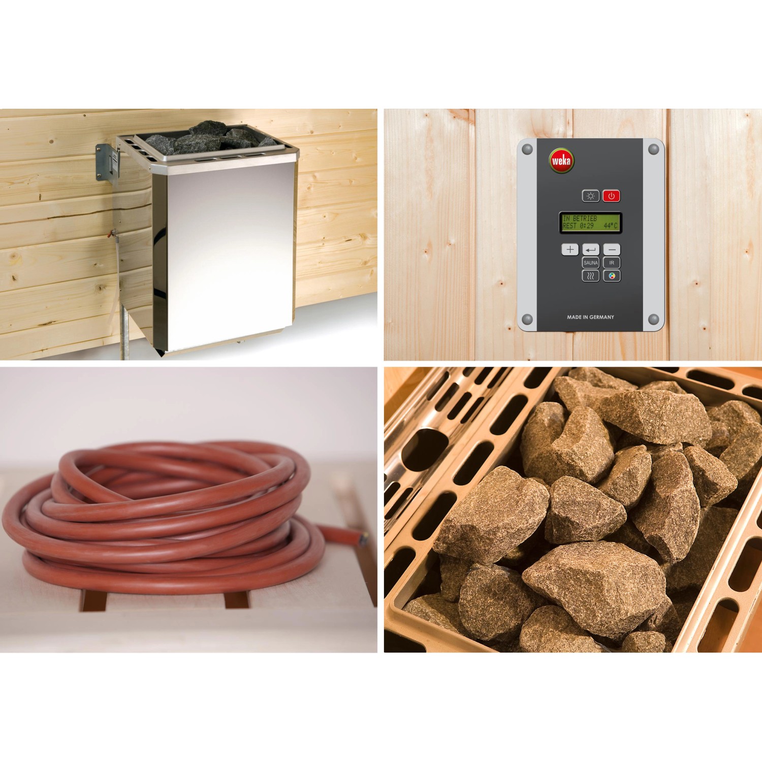 Weka Element Ecksauna Varberg 4 Sparset 7 5 kW BioS Holztür kaufen bei OBI