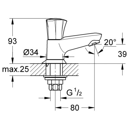 Grohe Kaltwasser Standventil Costa Chrom Kaufen Bei Obi