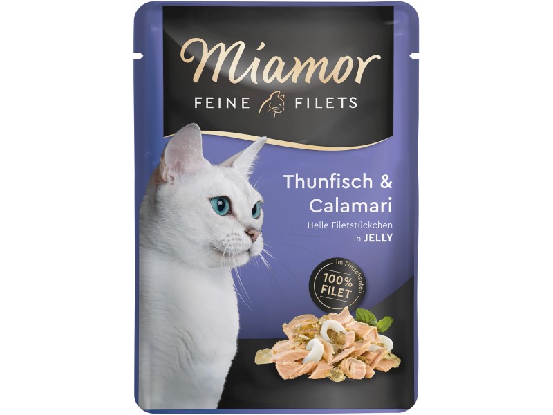 Miamor Katzen Nassfutter Feine Filets In Jelly Thunfisch Und Calamari