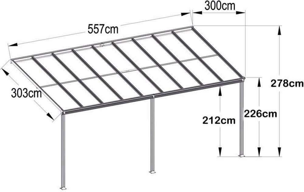 Home Deluxe Terrassen Berdachung Solis Alu X X Cm