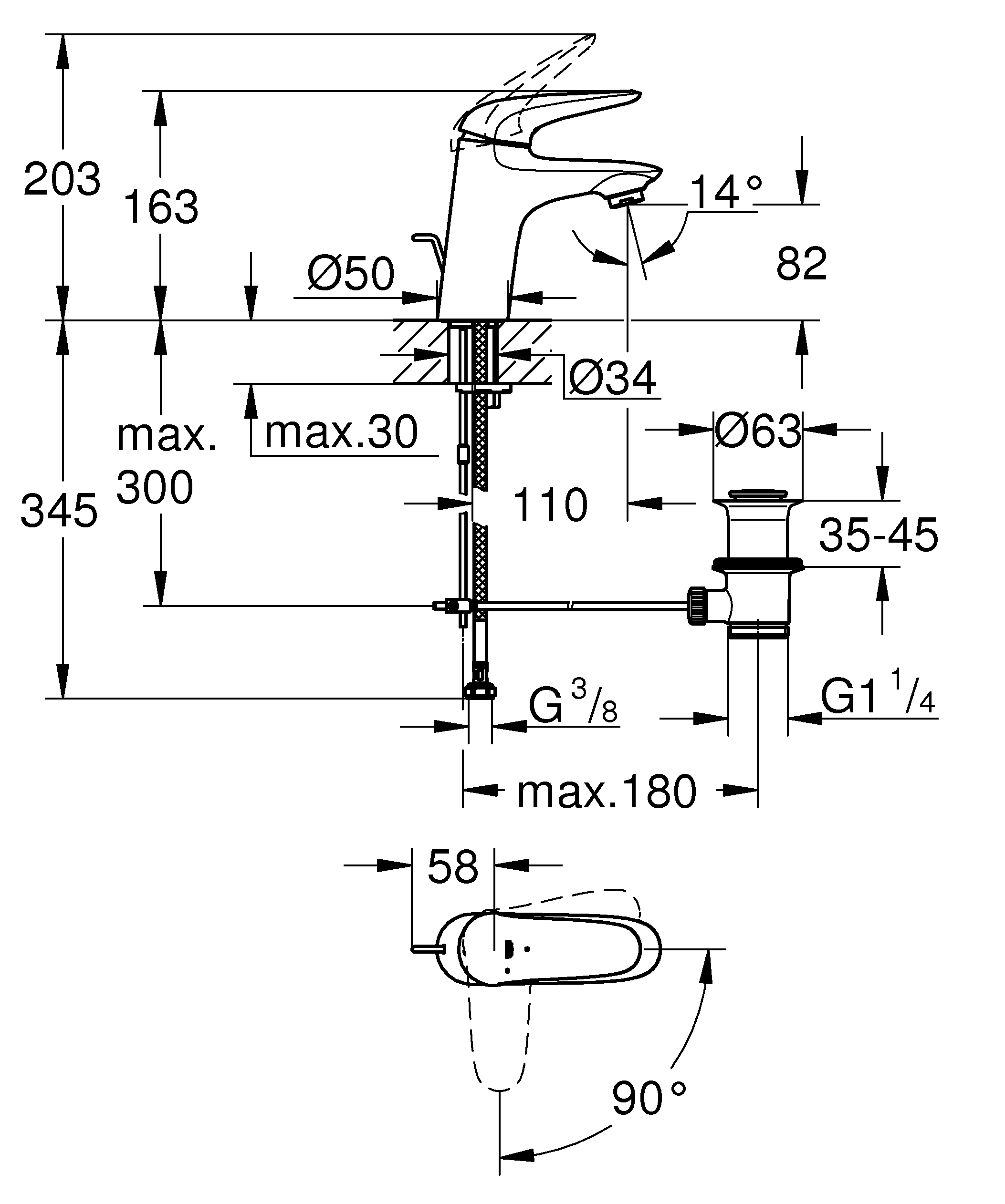 Grohe Eurostyle Einhand Waschtischbatterie Dn S Size Kaufen Bei Obi