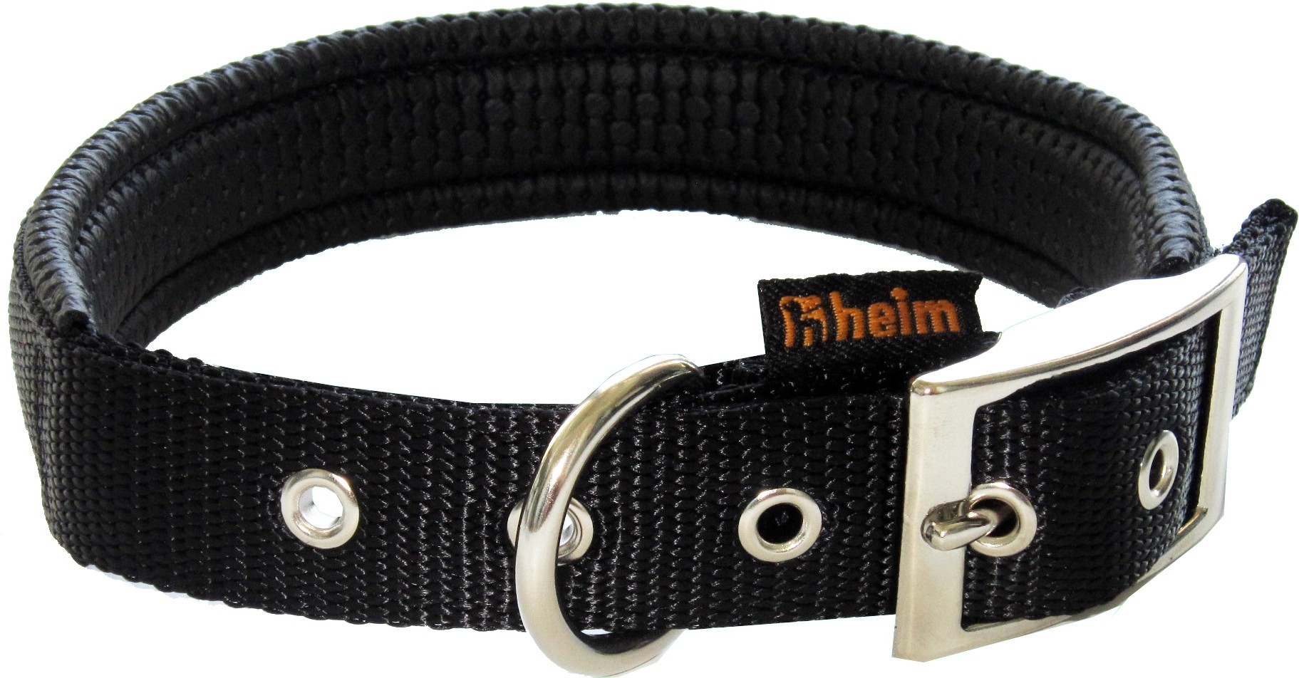 Heim Hundehalsband Gurtband gefüttert genäht Breite 18 mm Länge 45 cm