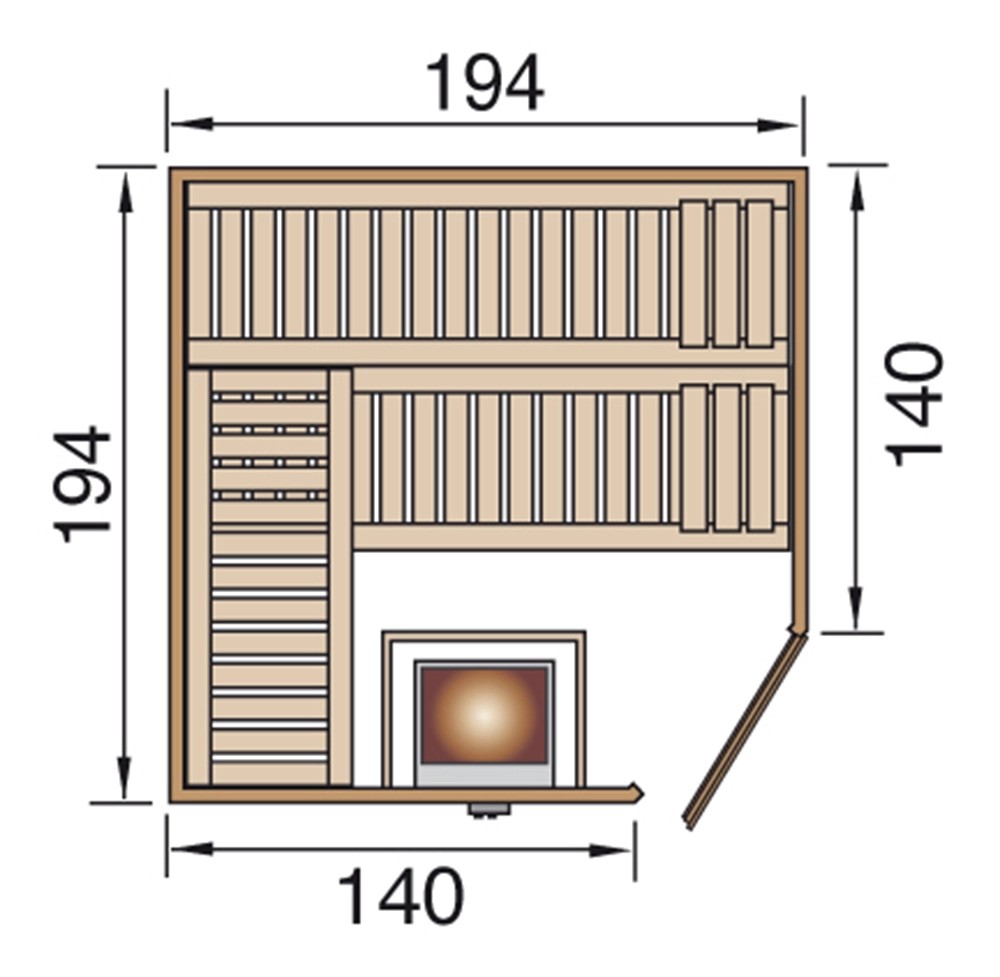 Weka Element Ecksauna Varberg Mit Glast R Und Fensterelement Kaufen