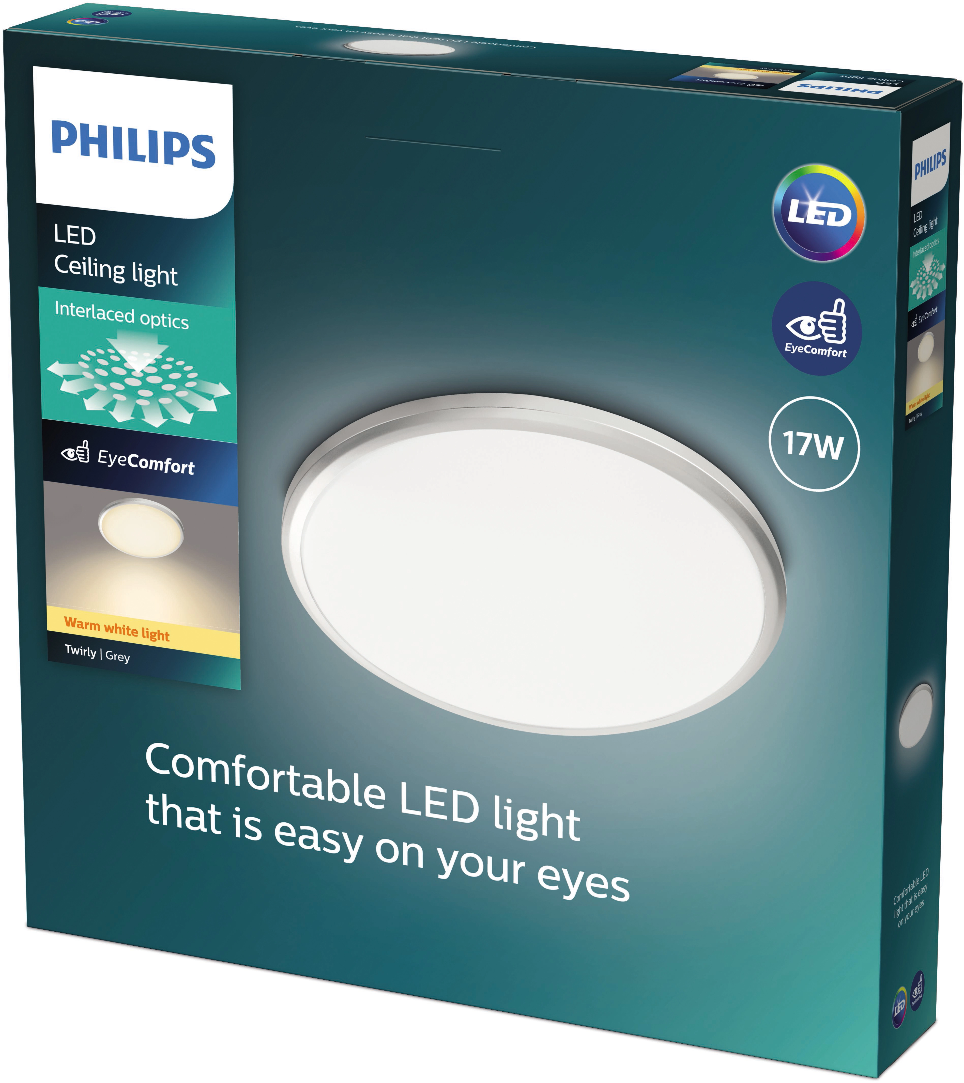 Philips Led Deckenleuchte Twirly Lm Silber Kaufen Bei Obi