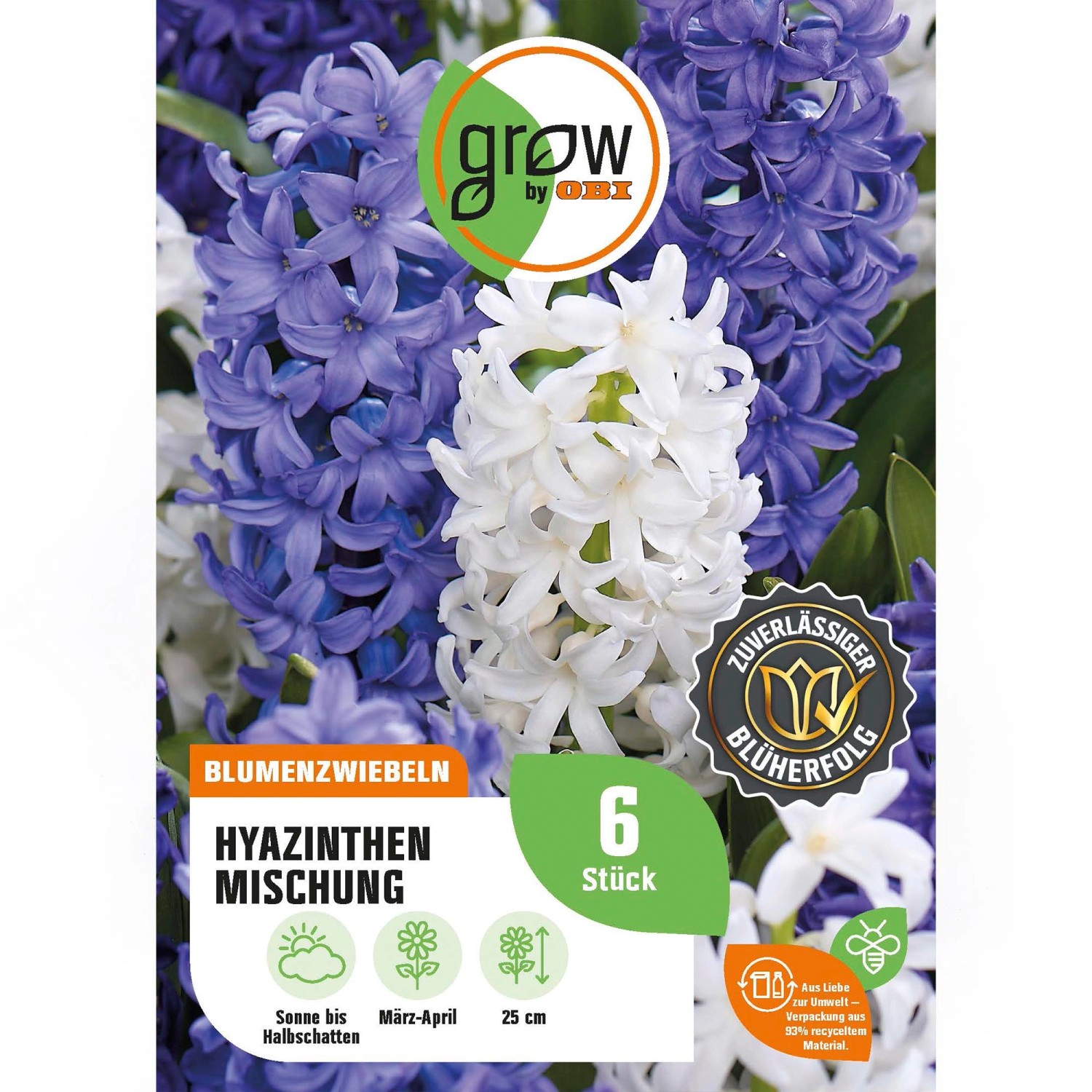 Grow By Obi Hyazinthen Kollektion Mischung Blau Wei St Ck Kaufen Bei Obi