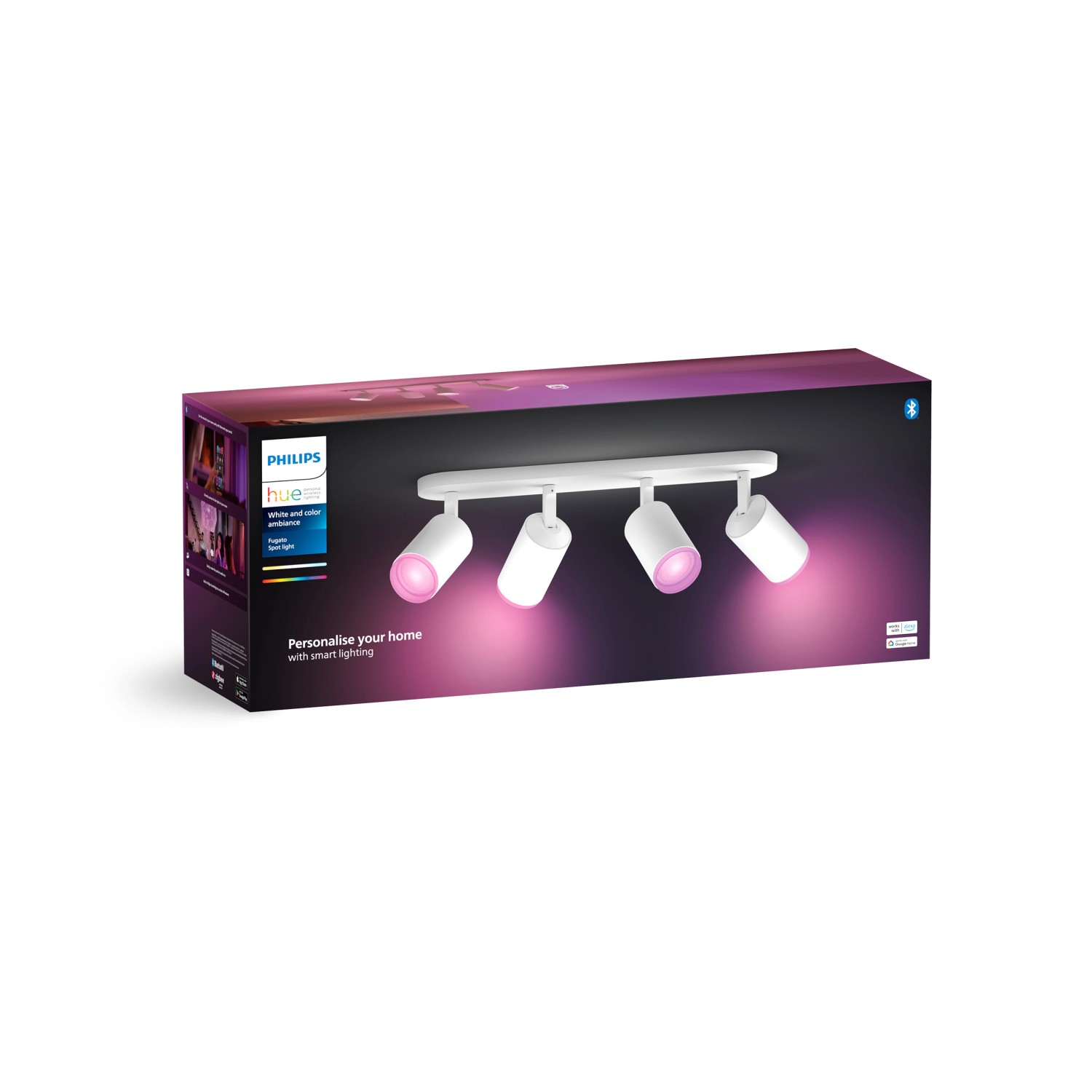 Philips Hue LED Spot Fugato 4 flammig White Color Ambiance Weiß 42 x