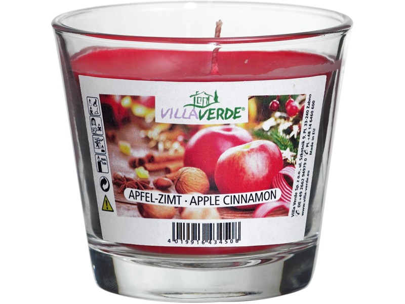 Duftkerze Im Glas Rot Apfel Zimt Kaufen Bei OBI