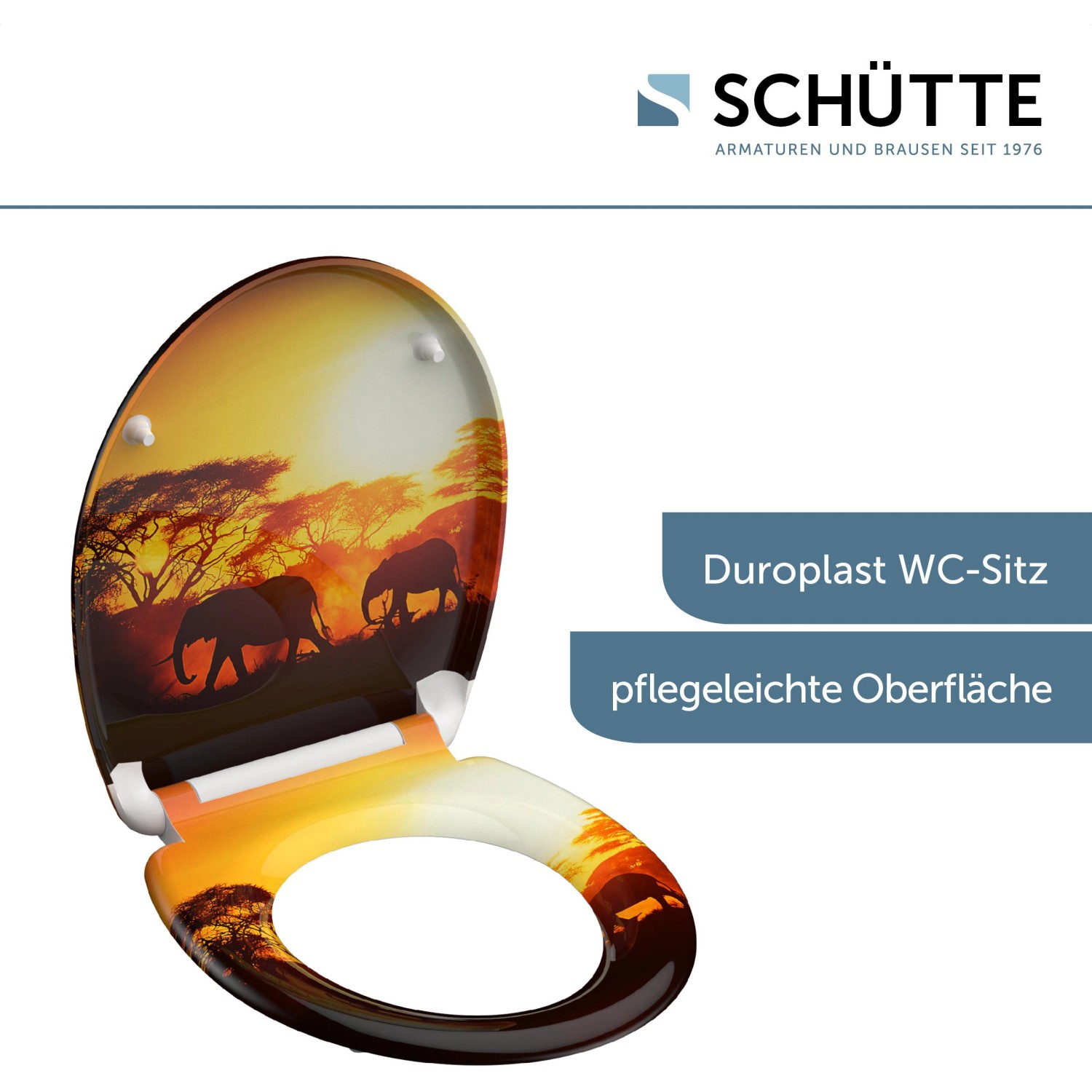 Schütte WC Sitz Africa Duroplast mit Absenkautomatik