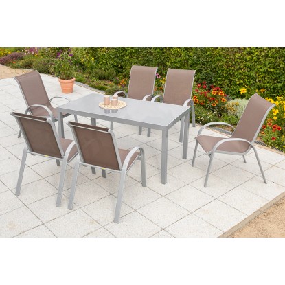 Gartenmöbel Set Amalfi 7 tlg Taupe kaufen bei OBI