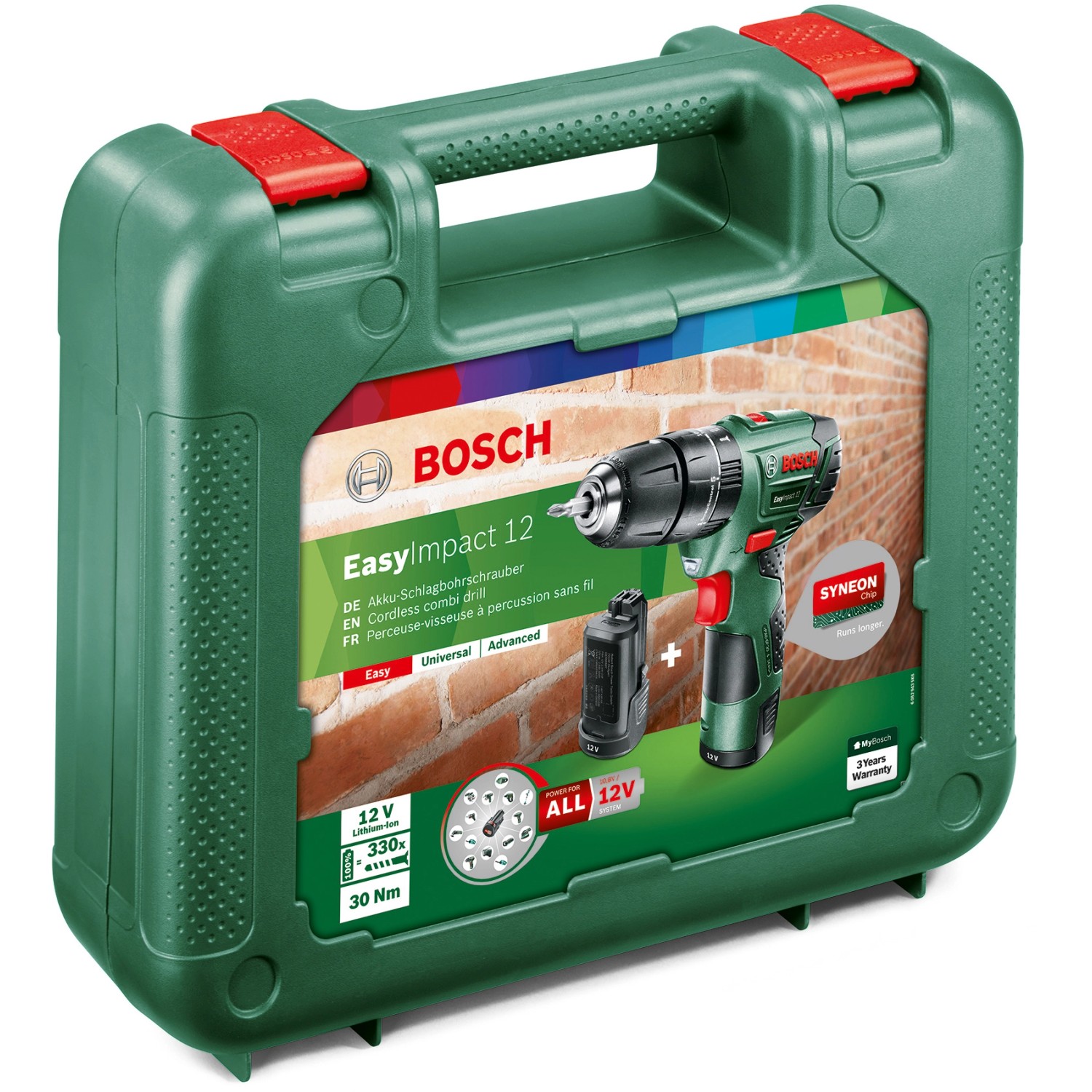 Bosch 12 V Akku Schlagbohrschrauber EasyImpact 12 2 Inkl 2 5 Ah Akkus