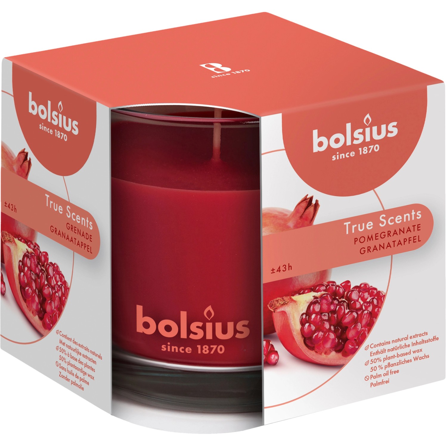 Bolsius Duftkerze True Scents im Glas Granatapfel Groß kaufen bei OBI