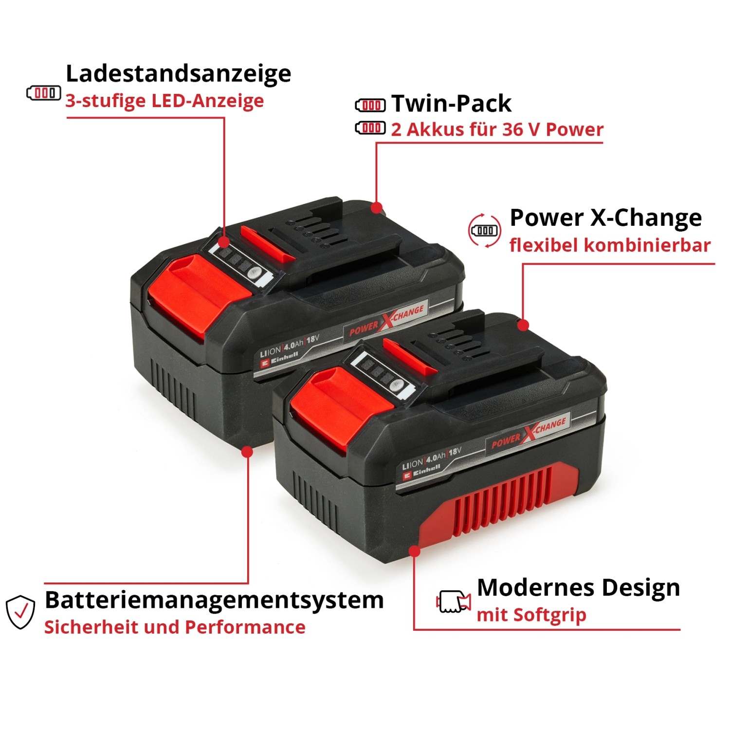 Einhell Power X Change Akku PXC Twinpack 2x 18 V 4 Ah Kaufen Bei OBI