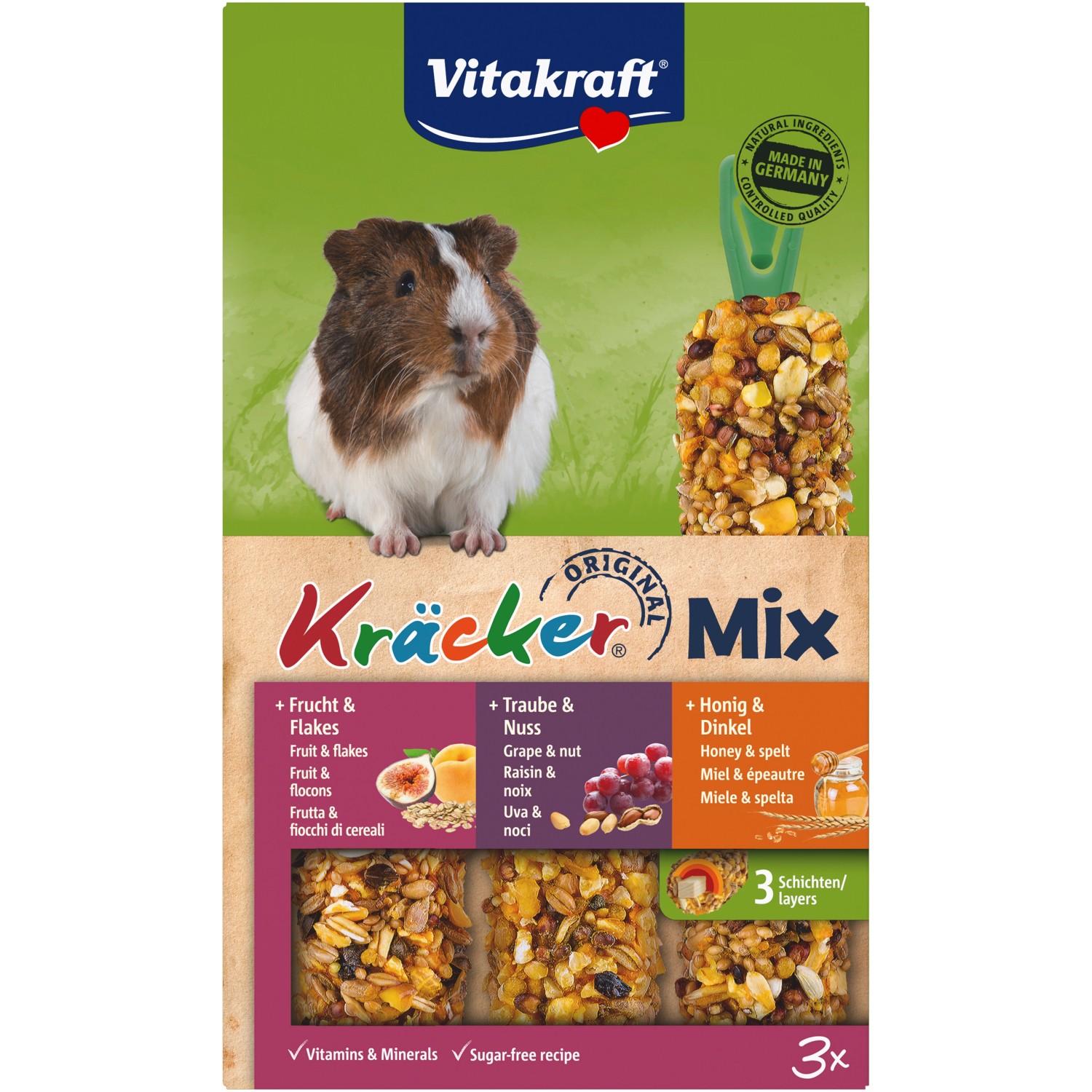 Vitakraft Kr Cker Trio Honig Nuss Frucht F R Meerschweinchen St Ck