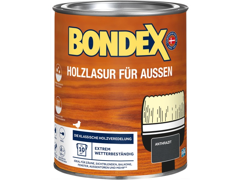 Bondex Holzlasur F R Au En Anthrazit Ml Kaufen Bei Obi