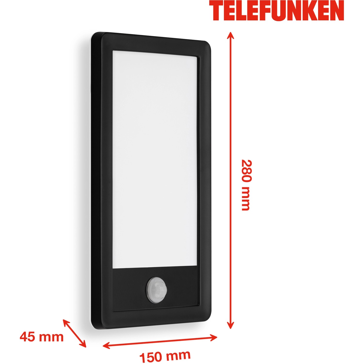 Telefunken Led Au Enleuchte Mit Bewegungsmelder Nizza Schwarz W