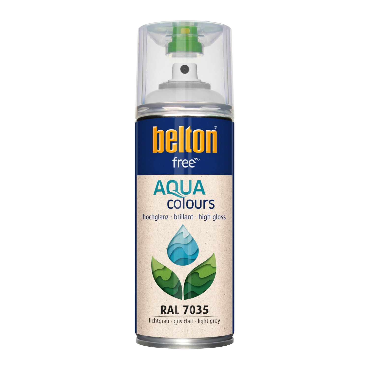 Belton Free AQUAcolours Buntlack RAL 7035 Lichtgrau hochglänzend 400 ml