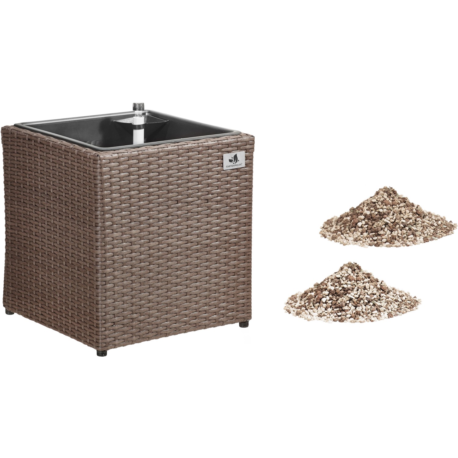 Gartenfreude Pflanzk Bel Polyrattan Cm X Cm Mocca Kaufen Bei Obi