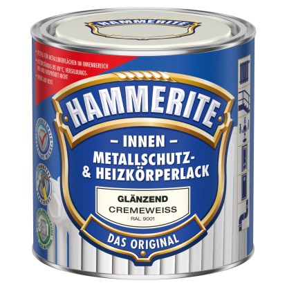 Hammerite Metallschutz Heizkörperlack Cremeweiß glänzend 500 ml