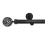 Deco-Raum Gardinenstange nach Maß 1-Lauf Kugel Ø 25mm Schwarz 240cm_5