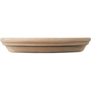 Deroma Untersetzer White Garden, Ø 25 cm, aus Terrakotta-Tonweiß für Pflanzgefäße.