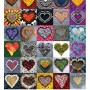 Fertigbild Deco Panel mit verschiedenen Herzmotiven, 40x50 cm, für die Wandgestaltung.