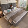 okwish Polsterbett 140x190cm mit Becherhalter Kinderzimmer Grau ohne Matratze_6