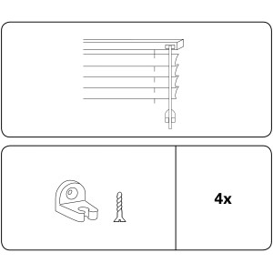 Gardinia Wendestabhalter-Set, 4 Stück, zur Befestigung von Jalousie-Wendestäben.