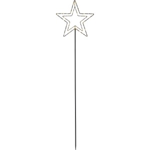 LED-Gartenstecker Stern, 118,5 cm, Weihnachtsdeko für den Garten mit warmweißen LEDs.