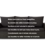 Schwarzes Gartenkissen Set für 2-Sitzer Polyrattan Gartensofa, 110x60x50 cm.