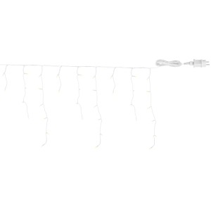 Weiße Globo Lichterkette aus Kunststoff, 1,20 m, für Außenwandleuchten.