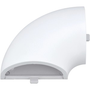 Weißes e2 elektro Eckmodul für LED-Lichtleisten Systeme zur Winkelverbindung.