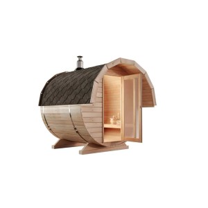 Finntherm Fasssauna Samantha Naturbelassen Ø 215 cm x T 240 cm