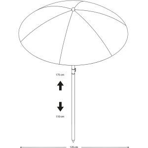 Axi Sonnenschirm, Ø 125 cm, grau-blau, mit Höhenverstellung (110-175cm) für Spielgeräte.