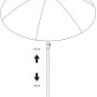 Axi Sonnenschirm, Ø 125 cm, grau-blau, mit Höhenverstellung (110-175cm) für Spielgeräte.