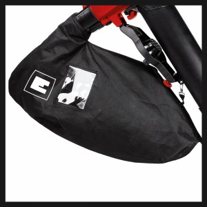 Fangsack des Einhell GC-EL 3000 E Elektro-Laubsaugers mit Sichtfenster zur Füllstandkontrolle.