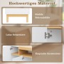 okwish Sideboard mit 3 Türen Wohnzimmer Esszimmer 120.5x42x96cm Weiß_7