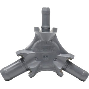 Kalibrier- und Entgratwerkzeug für Mehrschichtverbundrohre, geeignet für 16, 20 und 26 mm Rohre.