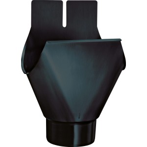 Einhangstutzen 250/80 in Anthrazit (RAL 7016) für Metall-Dachrinnen.