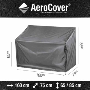 Aerocover Schutzhülle für Gartenbank, anthrazit, 160x75x65/85 cm.