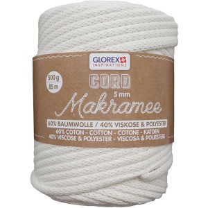 Glorex Makramee Cord 5 mm 500 g Gewebt Creme