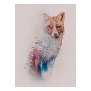 Komar Wandbild Animal Forest Fox, 30x40 cm. Detailreiches Bild eines Fuchses.