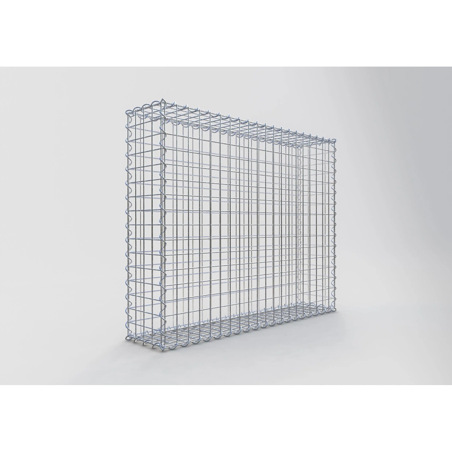 Gabiona Gabionenkorb, 80x100x20 cm, Maschenweite 5x5 cm, Drahtkorb für Einfassungen und Mauersysteme.