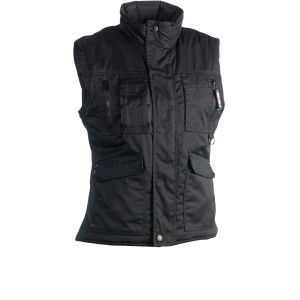 Schwarze Herock Weste Diana für Damen, Größe L, mit vielen Taschen für Arbeitskleidung.