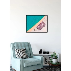 Komar Wandbild South Beach, 40x30 cm, mit Strand-Motiv und türkisfarbenem Meer.