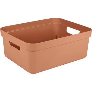 Sunware Aufbewahrungsbox Sigma Home 24 l Terra, Kunststoffbox mit Griffen