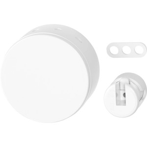 Weißes Verteilerbaldachin-Set (Ø 70mm) für Lampeninstallation mit Zugentlastung.