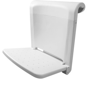 Weiße Intex Sitzbank für Frame Pools, hochgeklappt. Poolzubehör für entspanntes Sitzen.