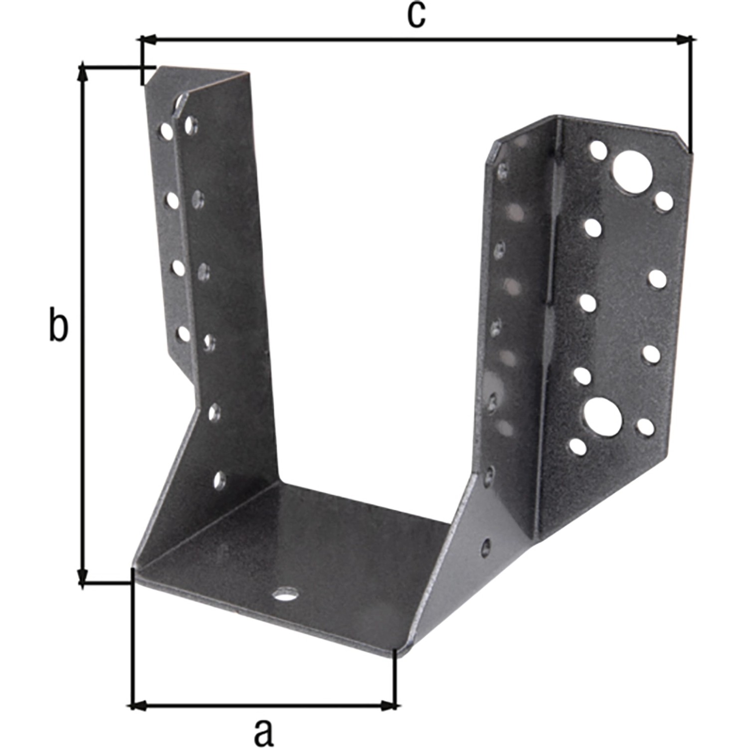 Alberts Duravis Balkenschuh Typ A, 80x120mm, Schwarz, duplexbeschichtet, zur Verbindung von Holzbalken.