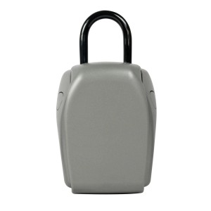 Grauer Master Lock Schlüsseltresor Select Access 5414EURD mit Bügelhalterung.