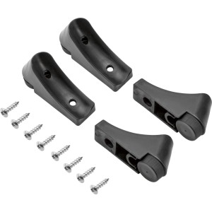 Fusskappen Set für Balkonmöbel, 4 Stück aus Kunststoff mit Schrauben.